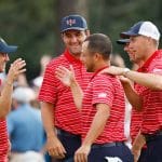 Team USA celebrating at Presidents Cup 2022