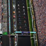 Aerial view of the start of the Australian Grand Prix