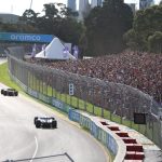 Crowds looking on during the Australian Grand Prix