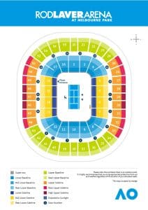 Rod Laver Arena Seating Map - Australian Open