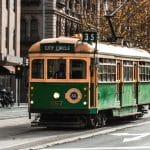 A Melbourne tram on the city circle