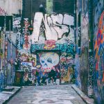 Melbourne's iconic laneway graffiti art, Melbourne, Australia