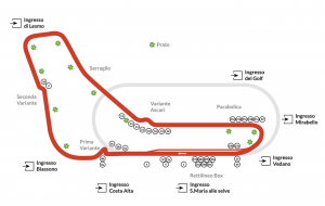 Autodromo Nazionale Monza (Monza Circuit) - circuit and grandstand map