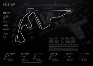 Yas Marina Circuit - overview of circuit and grandstand map